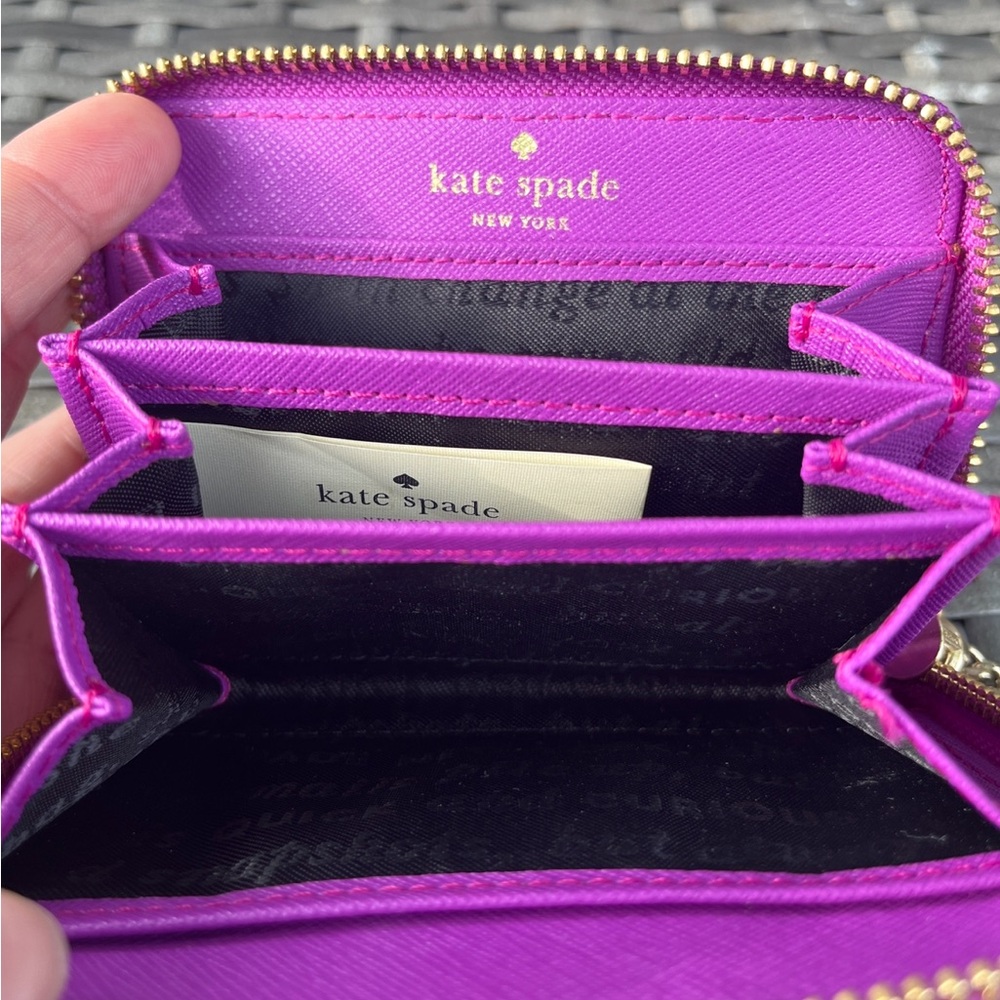 Kate Spade Hartley Cassidy Leather With Initial “A”  Small Wallet - Picture 9 of 11